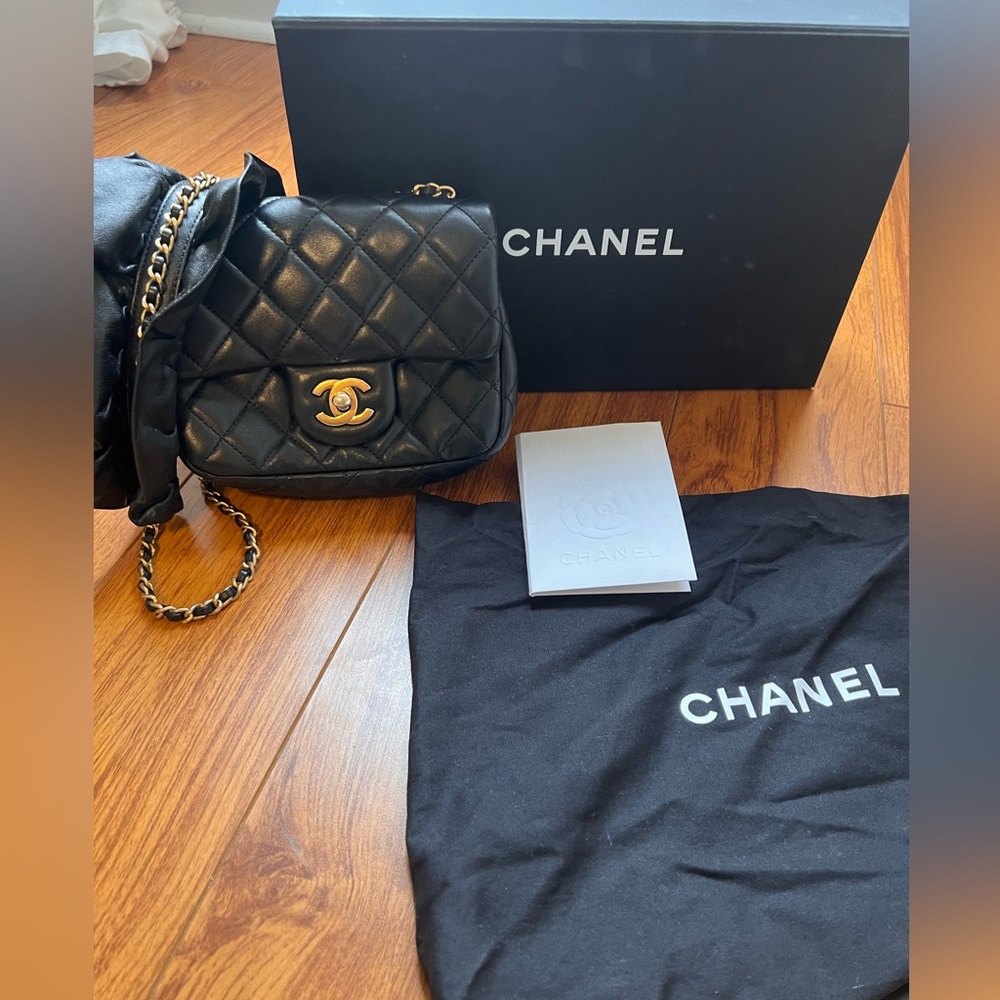 Chanel Bags | Authentic Chanel Vintage Mini Square Flap Bag | Color:Black